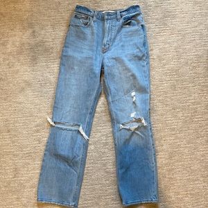 Abercrombie Ultra High Rise Ankle Straight Jeans